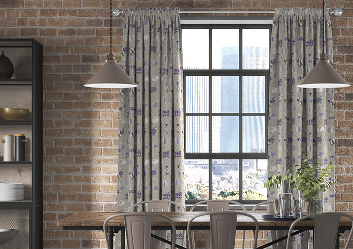 Baa Baa, Lavender - Made to Measure Curtains - Image 3
